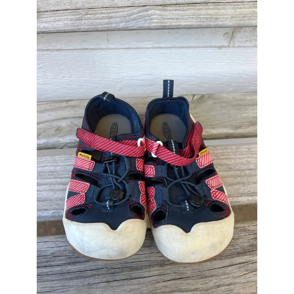 KEEN Newport‎ Navy Blue Red Waterproof Washable Sandals size 2 US